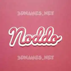 noddo in Red Scribble style - 3D name wallpaper