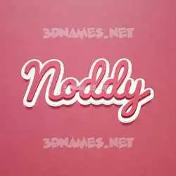noddy in Red Scribble style - 3D name wallpaper