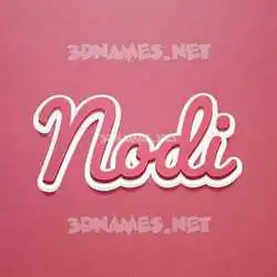 nodi in Red Scribble style - 3D name wallpaper