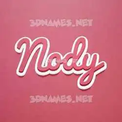 nody in Red Scribble style - 3D name wallpaper