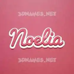 noelia in Red Scribble style - 3D name wallpaper