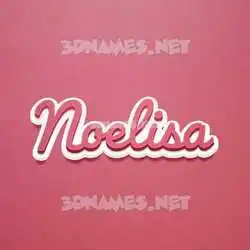 noelisa in Red Scribble style - 3D name wallpaper