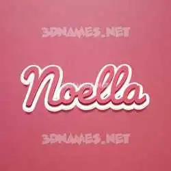 noella in Red Scribble style - 3D name wallpaper