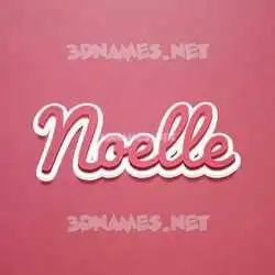 noelle in Red Scribble style - 3D name wallpaper
