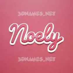noely in Red Scribble style - 3D name wallpaper