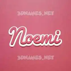 noemi in Red Scribble style - 3D name wallpaper