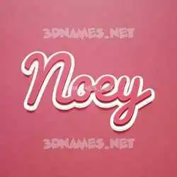 noey in Red Scribble style - 3D name wallpaper