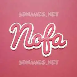 nofa in Red Scribble style - 3D name wallpaper