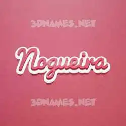 nogueira in Red Scribble style - 3D name wallpaper