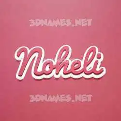 noheli in Red Scribble style - 3D name wallpaper