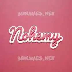 nohemy in Red Scribble style - 3D name wallpaper