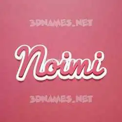 noimi in Red Scribble style - 3D name wallpaper