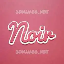 noir in Red Scribble style - 3D name wallpaper