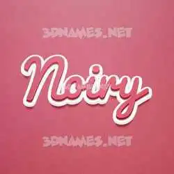 noiry in Red Scribble style - 3D name wallpaper