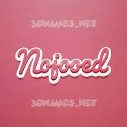 nojooed in Red Scribble style - 3D name wallpaper