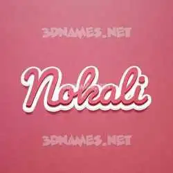 nokali in Red Scribble style - 3D name wallpaper