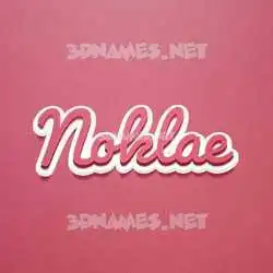 noklae in Red Scribble style - 3D name wallpaper