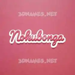 nokubonga in Red Scribble style - 3D name wallpaper
