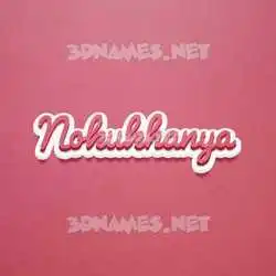 nokukhanya in Red Scribble style - 3D name wallpaper