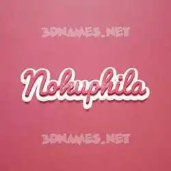 nokuphila in Red Scribble style - 3D name wallpaper