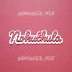 nokuthula in Red Scribble style - 3D name wallpaper