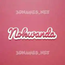 nokwanda in Red Scribble style - 3D name wallpaper