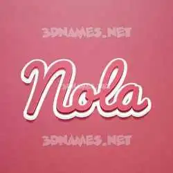 nola in Red Scribble style - 3D name wallpaper