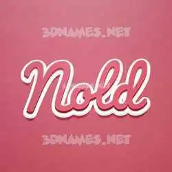 nold in Red Scribble style - 3D name wallpaper