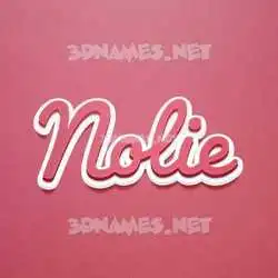 nolie in Red Scribble style - 3D name wallpaper