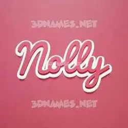 nolly in Red Scribble style - 3D name wallpaper
