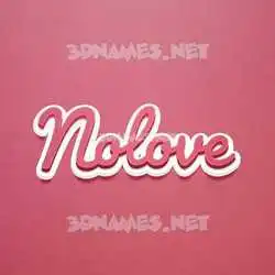 nolove in Red Scribble style - 3D name wallpaper