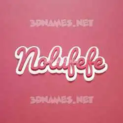 nolufefe in Red Scribble style - 3D name wallpaper