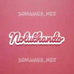 noluthando in Red Scribble style - 3D name wallpaper