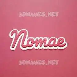 nomae in Red Scribble style - 3D name wallpaper