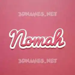 nomah in Red Scribble style - 3D name wallpaper