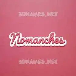 nomanches in Red Scribble style - 3D name wallpaper