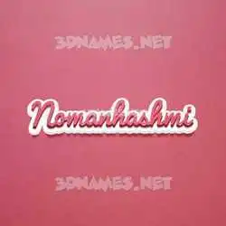 nomanhashmi in Red Scribble style - 3D name wallpaper