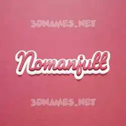 nomanjutt in Red Scribble style - 3D name wallpaper