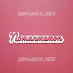 nomanmemon in Red Scribble style - 3D name wallpaper