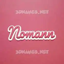 nomann in Red Scribble style - 3D name wallpaper