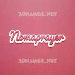 nomaprayer in Red Scribble style - 3D name wallpaper