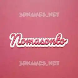 nomasonto in Red Scribble style - 3D name wallpaper