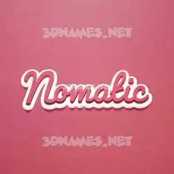 nomatic in Red Scribble style - 3D name wallpaper