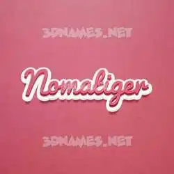 nomatiger in Red Scribble style - 3D name wallpaper