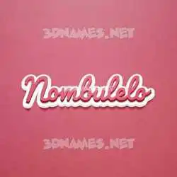 nombulelo in Red Scribble style - 3D name wallpaper