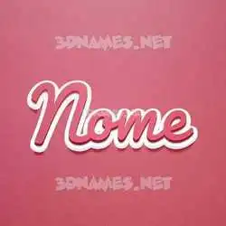 nome in Red Scribble style - 3D name wallpaper