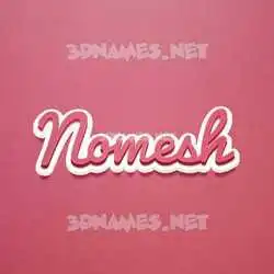 nomesh in Red Scribble style - 3D name wallpaper