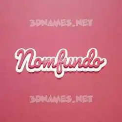 nomfundo in Red Scribble style - 3D name wallpaper