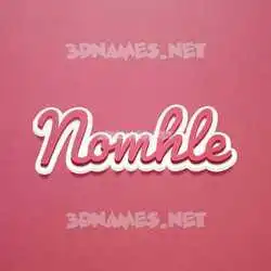 nomhle in Red Scribble style - 3D name wallpaper