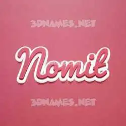 nomit in Red Scribble style - 3D name wallpaper
